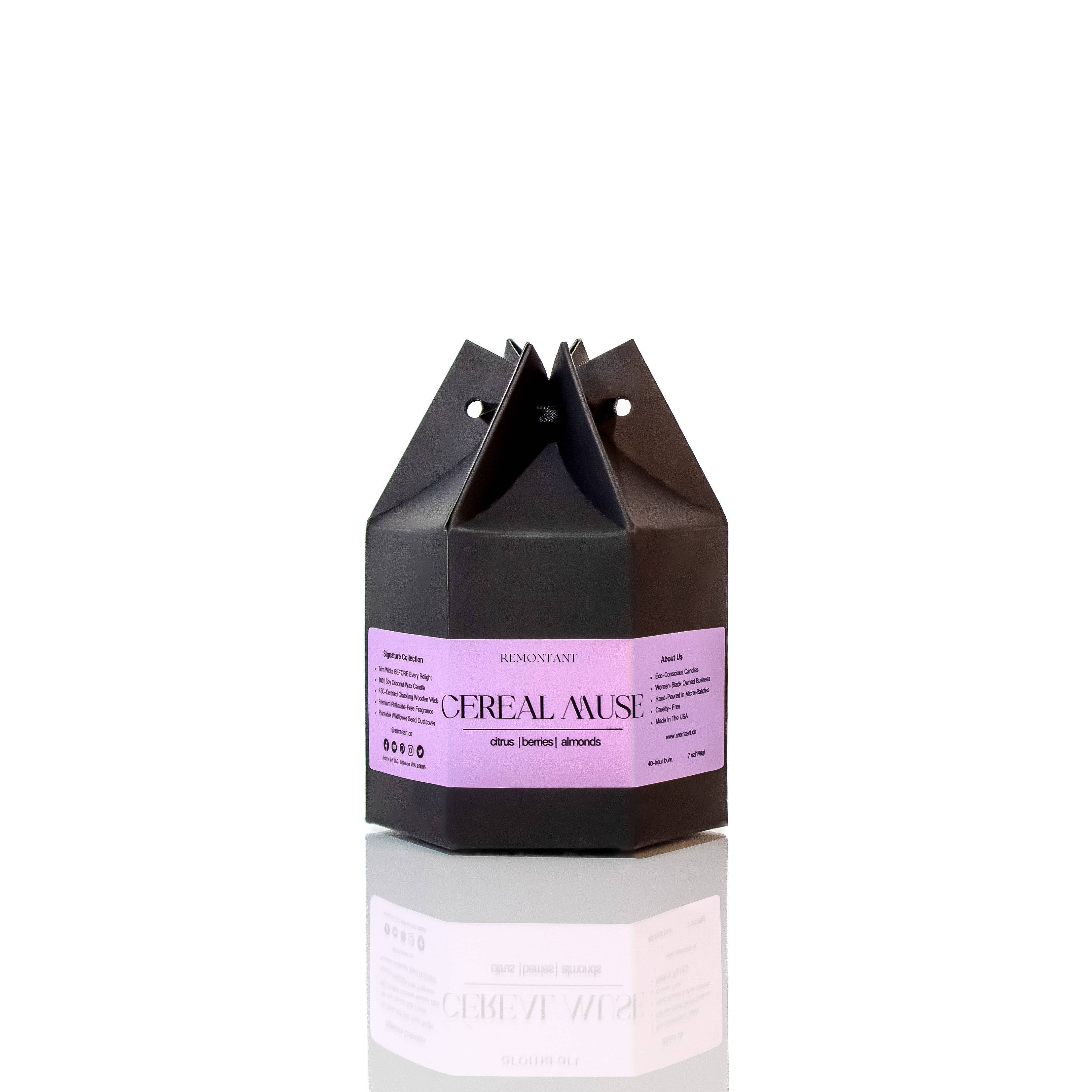 The Remontant - Wholesale Jar/Filled Candle - Cereal Muse | Crackling Wooden Wick Candle2