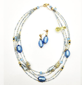 Alice Sturzinger LLC - Wholesale Beaded/Pearl Necklace - Alison Murano Glass Layered Necklace - Multiple Color Opt.7