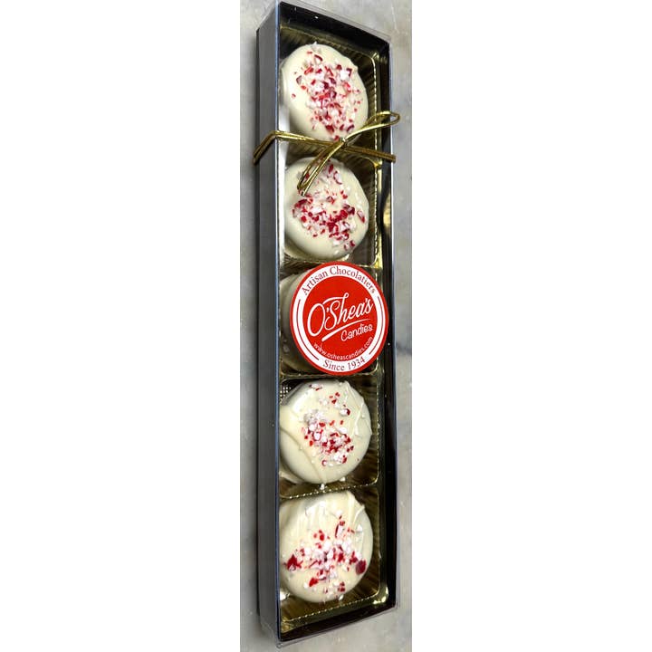 O'Shea's Candies Sweet Shop - Wholesale Chocolate Covered Sweets - 5 Pack O’Oreo “White Choc Peppermint” Upscale Tray6