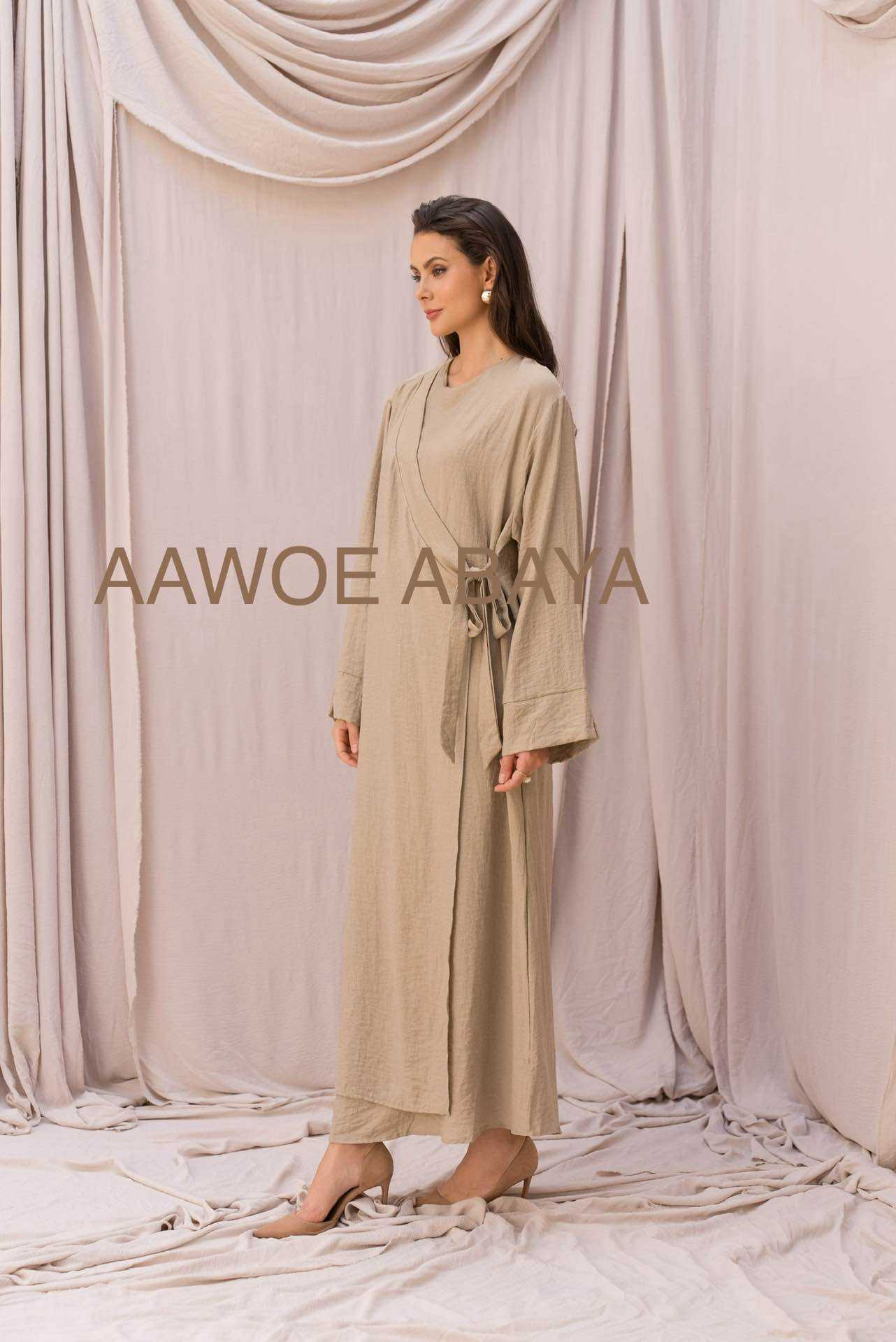 Aawoe Abaya – Kaftan - Mulher por atacado – Vestido Abaya Elegante - 2421-VES27