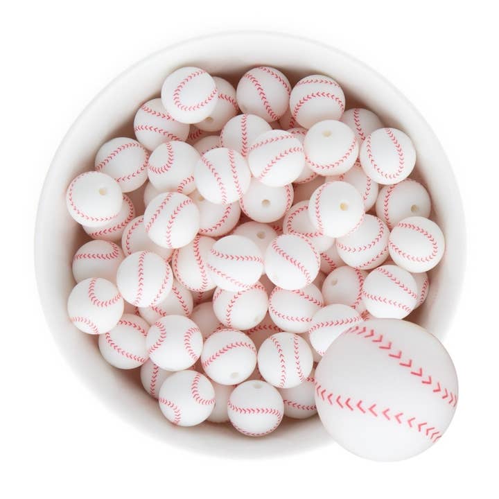 Cara & Co Silicone Craft Supply - Wholesale Beads - Sport Silicone Print Beads