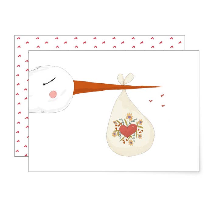 Cicogna | biglietto pieghevole per la vendita all'ingrosso da parte di MIAO Papeterie