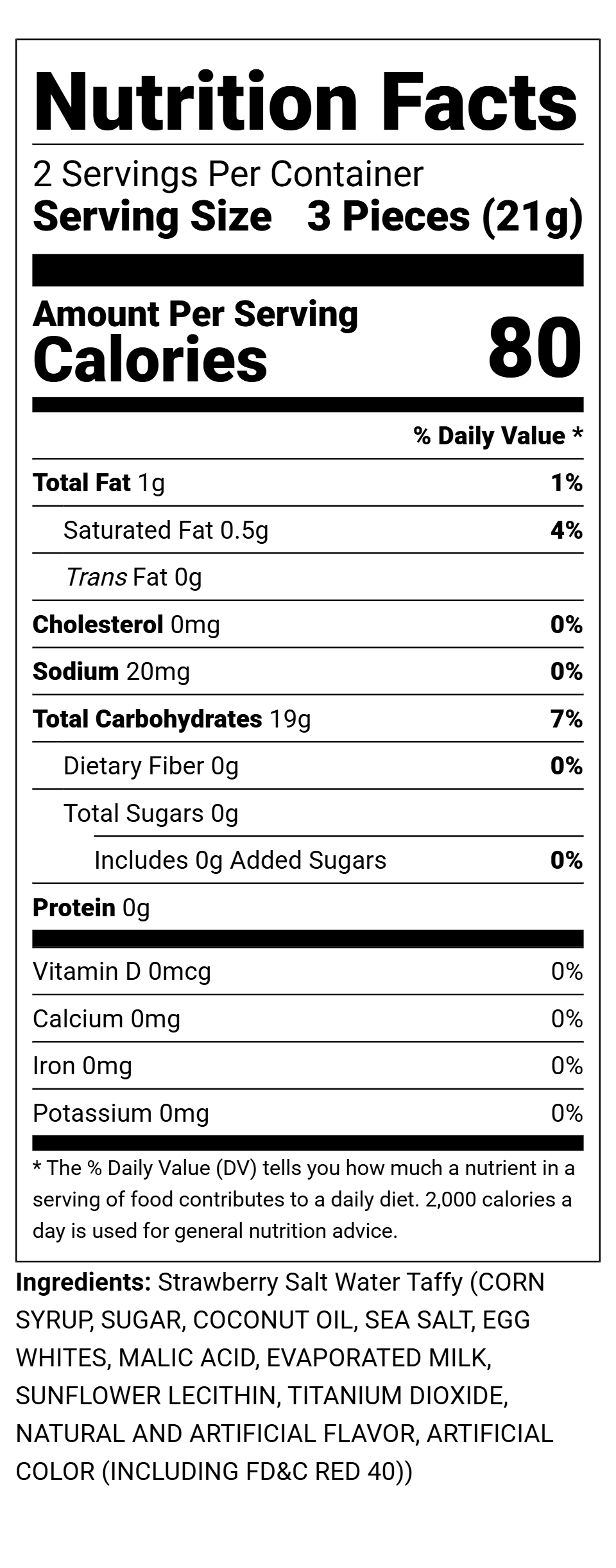 The Freeze Dried Candy Store - Wholesale Taffy - Strawberry Salt Water Taffy1