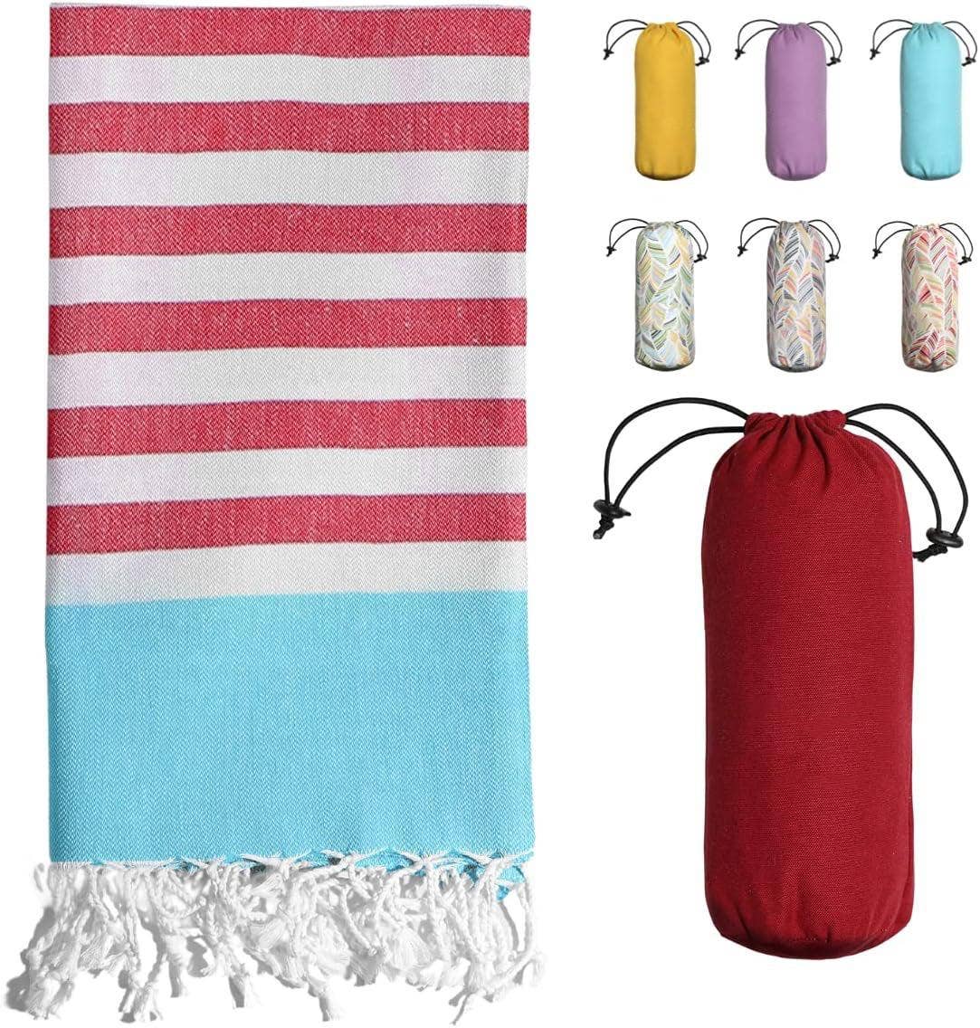 Gypsy Soul - Wholesale Beach Towel - Turkish Towel With Travel Pouch - 12 Assortment2
