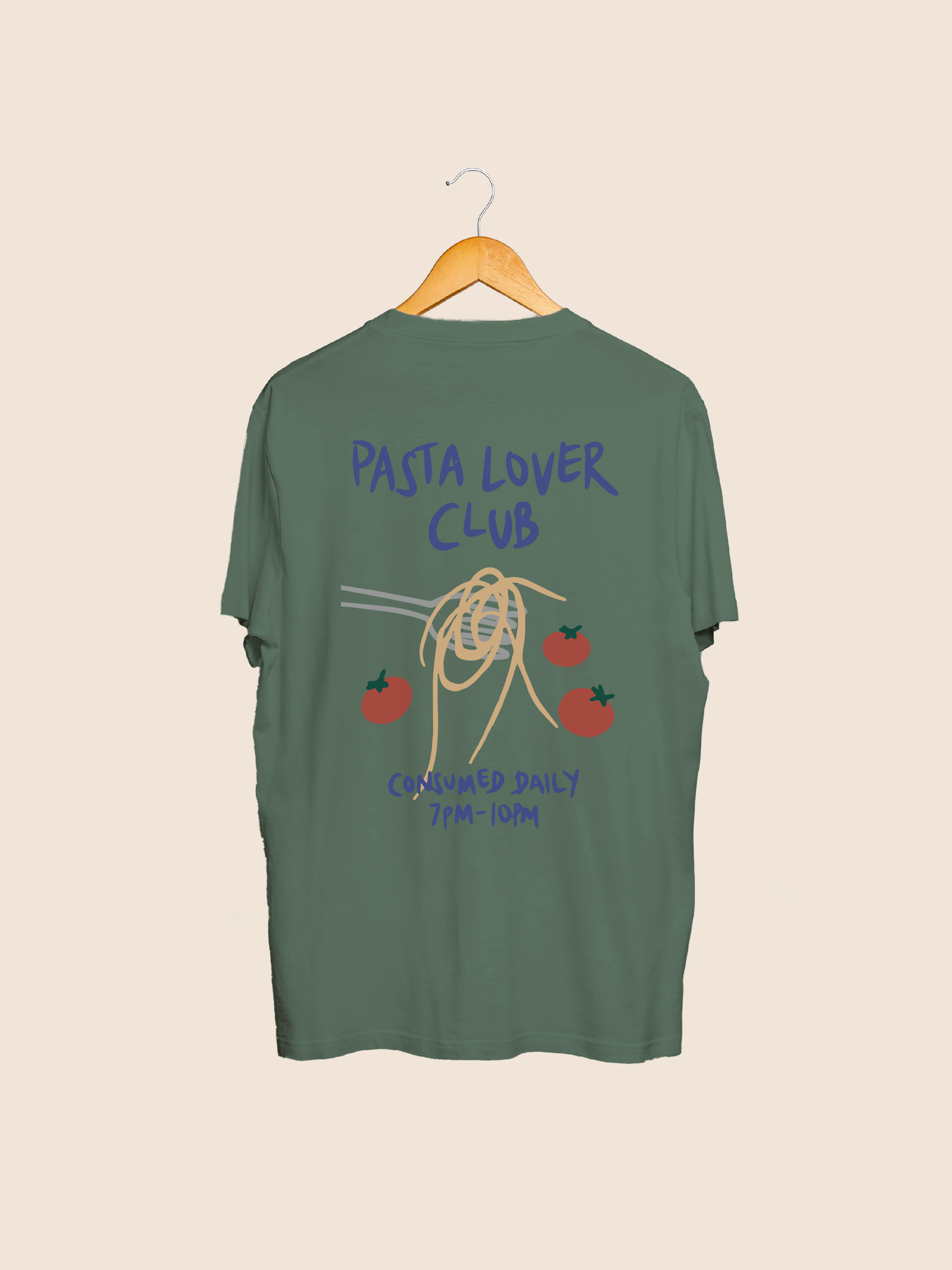 SNOC - Venta al por mayor Camiseta serigrafiada - Unisex - CAMISETA PASTA LOVER CLUB11