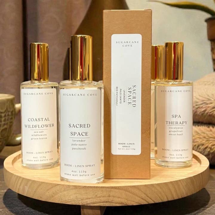 LUXE ROOM + LINEN SPRAYS (New Arrivals for Spring/Summer) for wholesale by Sugarcane Cove Company