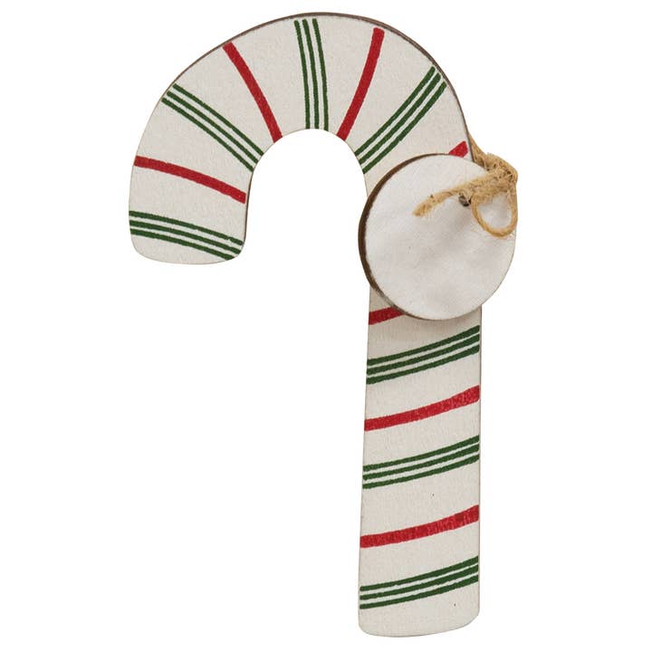The Hearthside Collection - Wholesale Ornament set - Wooden Candy Cane Christmas Clip Ornament, 3 Assorted3