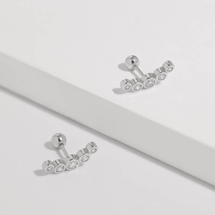 Silver Scarlet Sonata Earrings Set for wholesale on Faire4