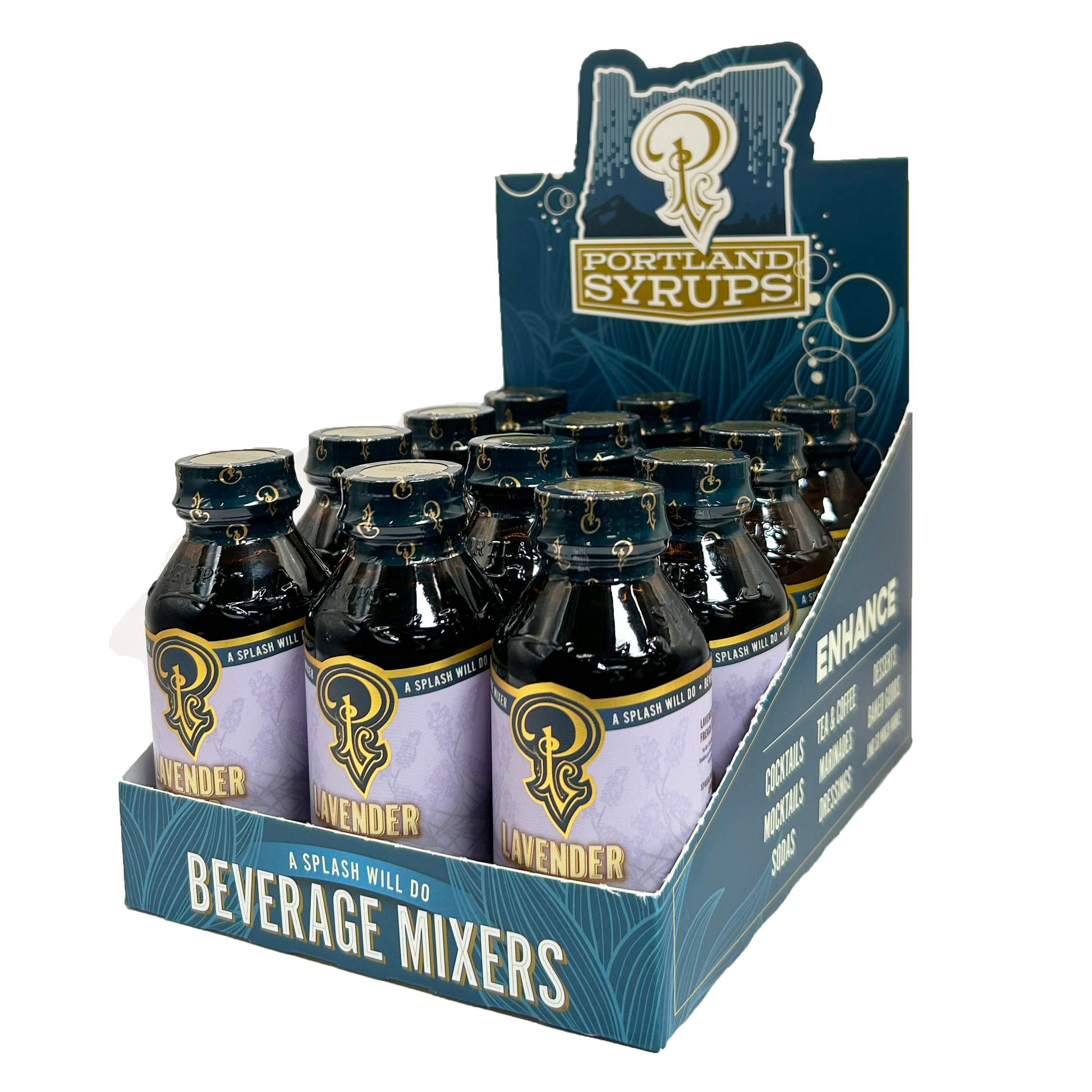Portland Syrups - Wholesale Cocktail Mix/Syrup - Lavender Syrup 3.4oz - cocktail / mocktail beverage mixer1