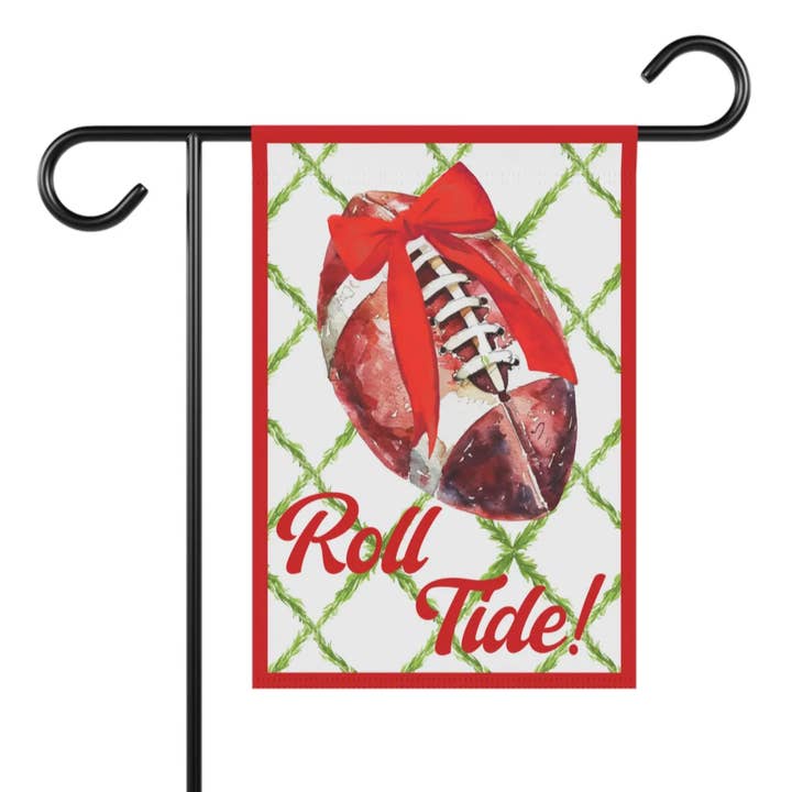 Design Carolinas - Wholesale Flag - "Roll Tide" Red Alabama Football Garden Flag2