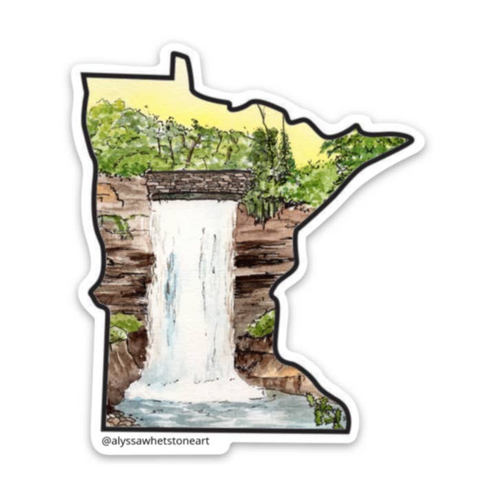 Vinyl-Aufkleber Minnehaha Falls Minneapolis Minnesota für den Großhandel von Alyssa Whetstone Art