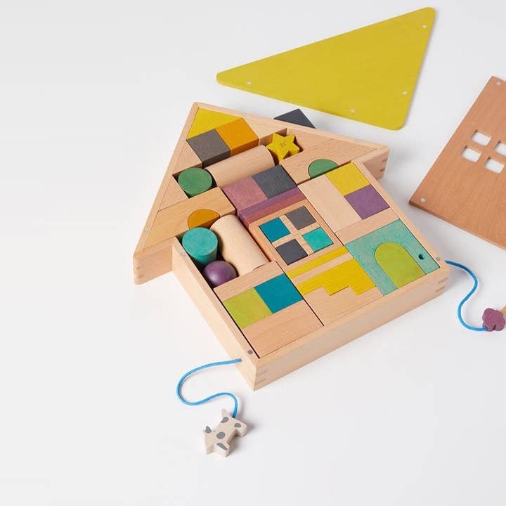 kiko+ & gg* - Wholesale Blocks - Kids Baby - Tsumiki Building House-Shaped Block Set