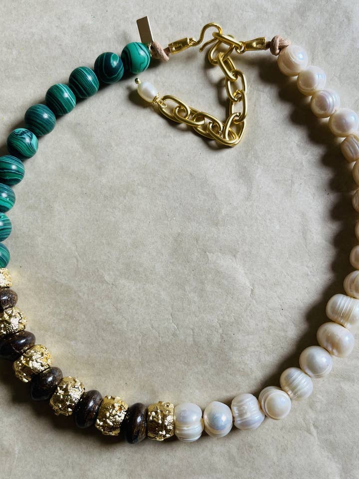 PEAHI NECKLACE MALACHITE for wholesale by SUNNYDAZE JEWELRY