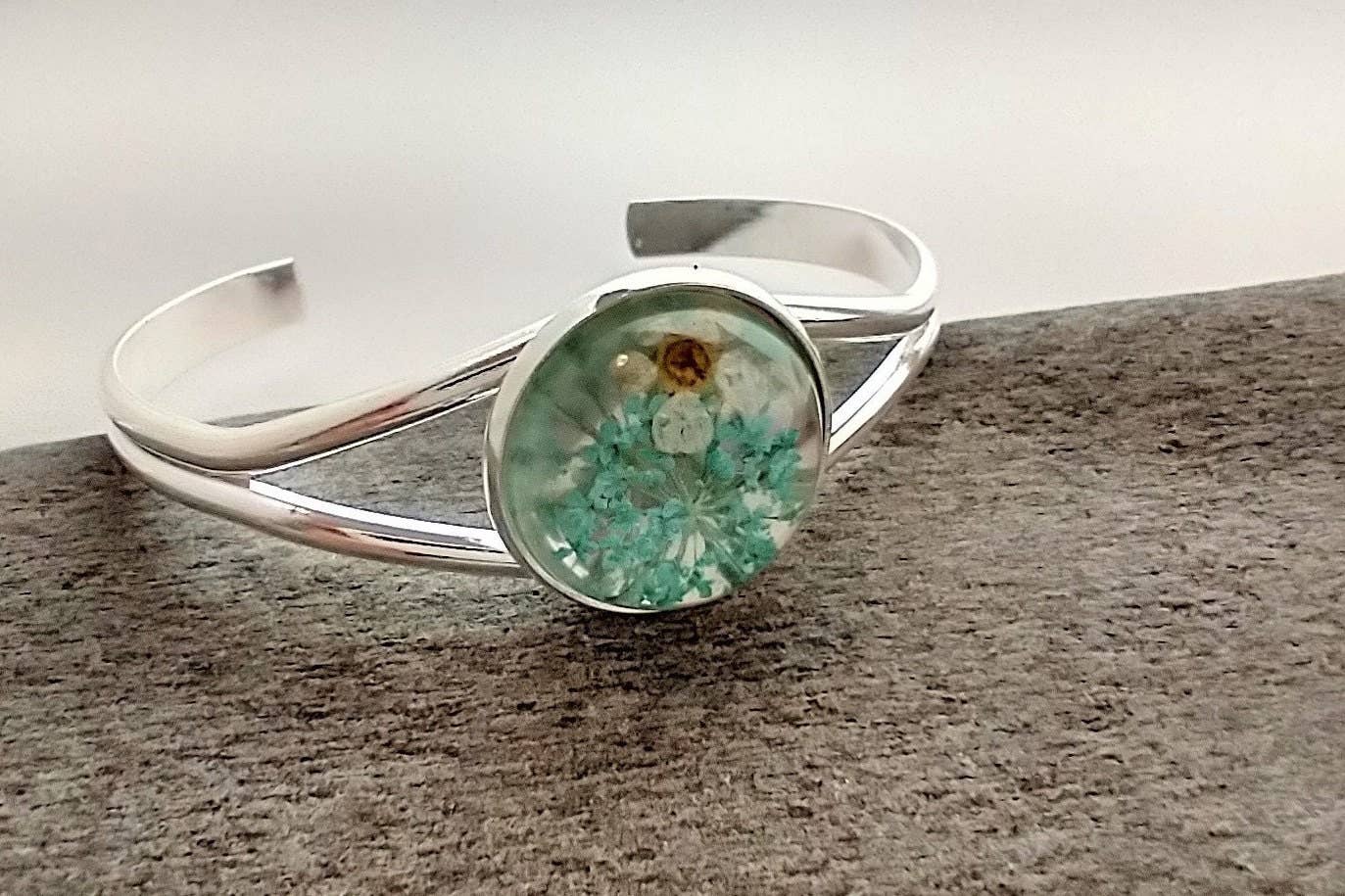 Piccadilly Pendants - Vente Bracelet manchette - Bracelet manchette fleur en argent3