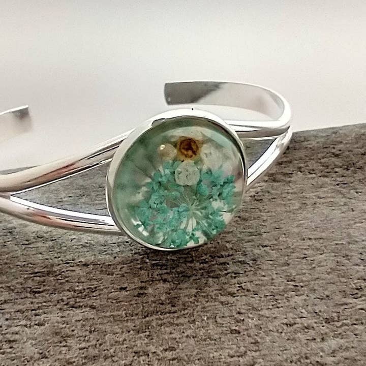 Piccadilly Pendants - Vente Bracelet manchette - Bracelet manchette fleur en argent3