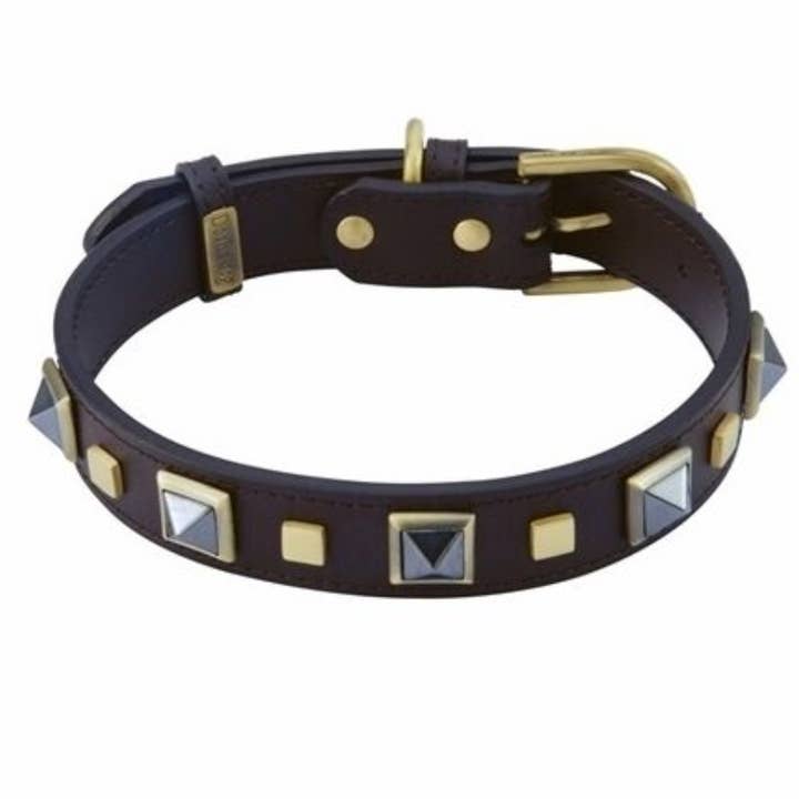 Rock and Roll Collar/Leash - Brown, Hematite for wholesale by Dosha Dog