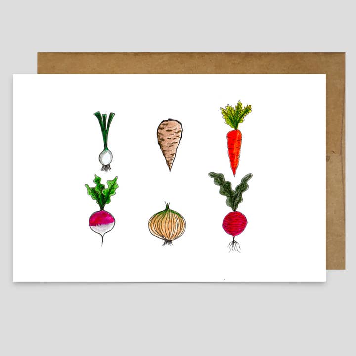Veggies - Greeting Card for wholesale by Kevin & Kaia