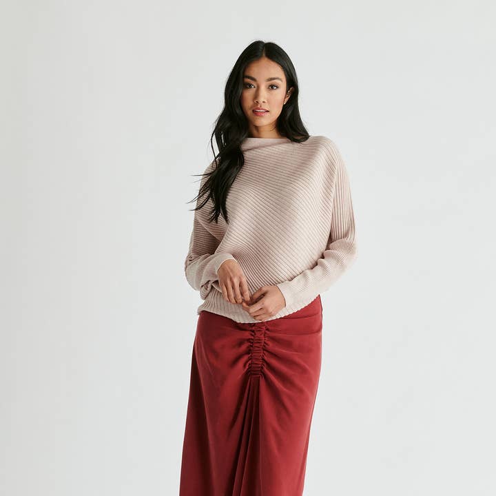 Draped Knitted Jumper for wholesale by Paisie