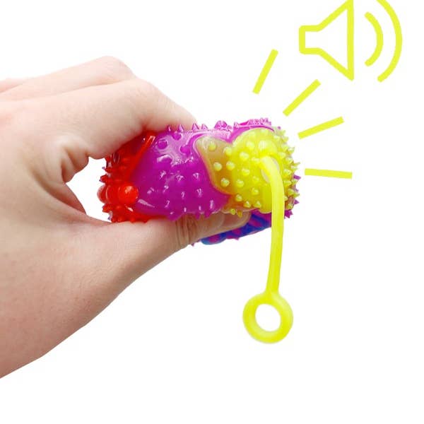 Cap Zone – wholesale Squishy toy – Kids & Baby – Snowflake Spiky Puffer LED Squeaky Return Ball2