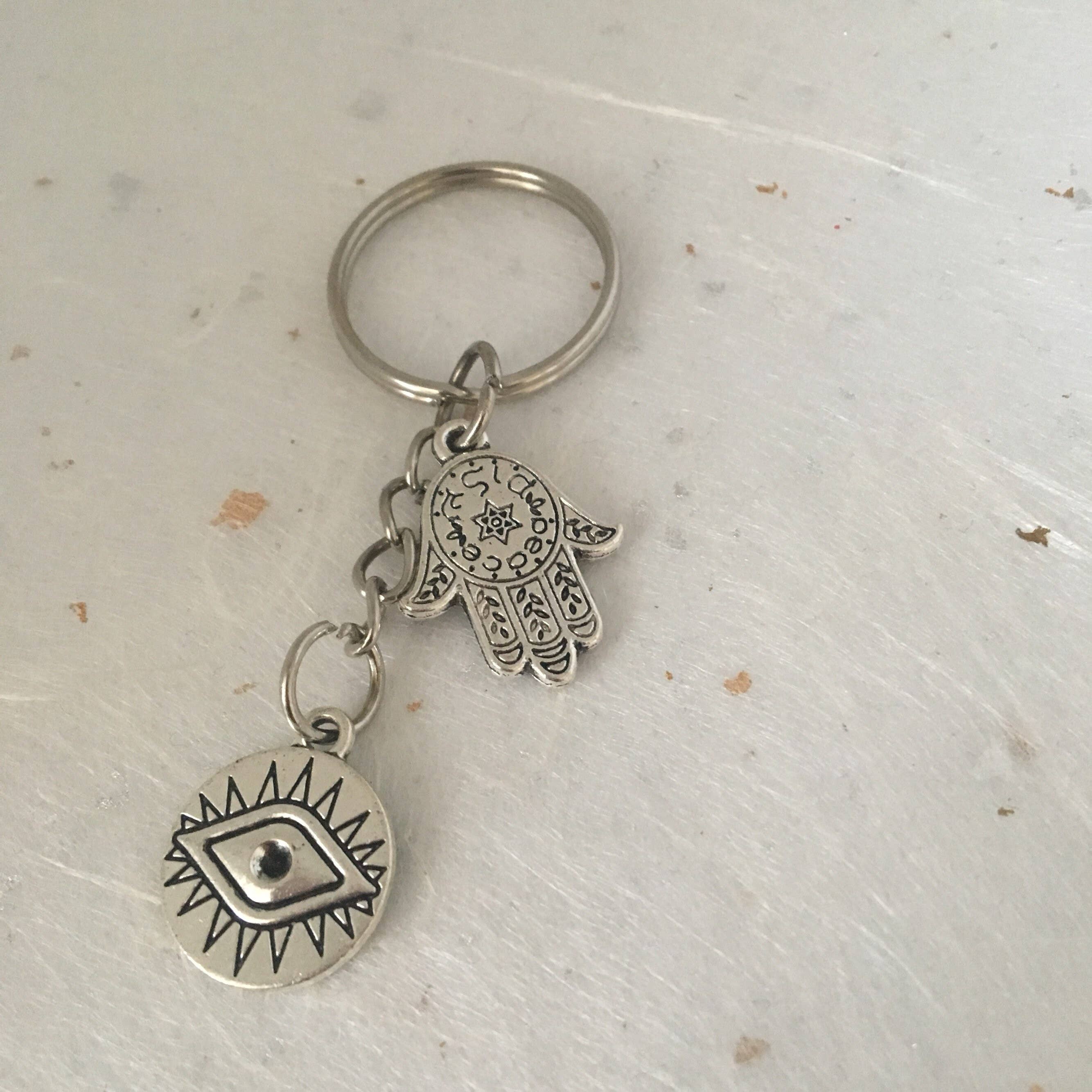 Roshni Desai & Things – wholesale Keychain – Unisex – Hamsa Hand Evil Eye Keyring Keychain Unisex3