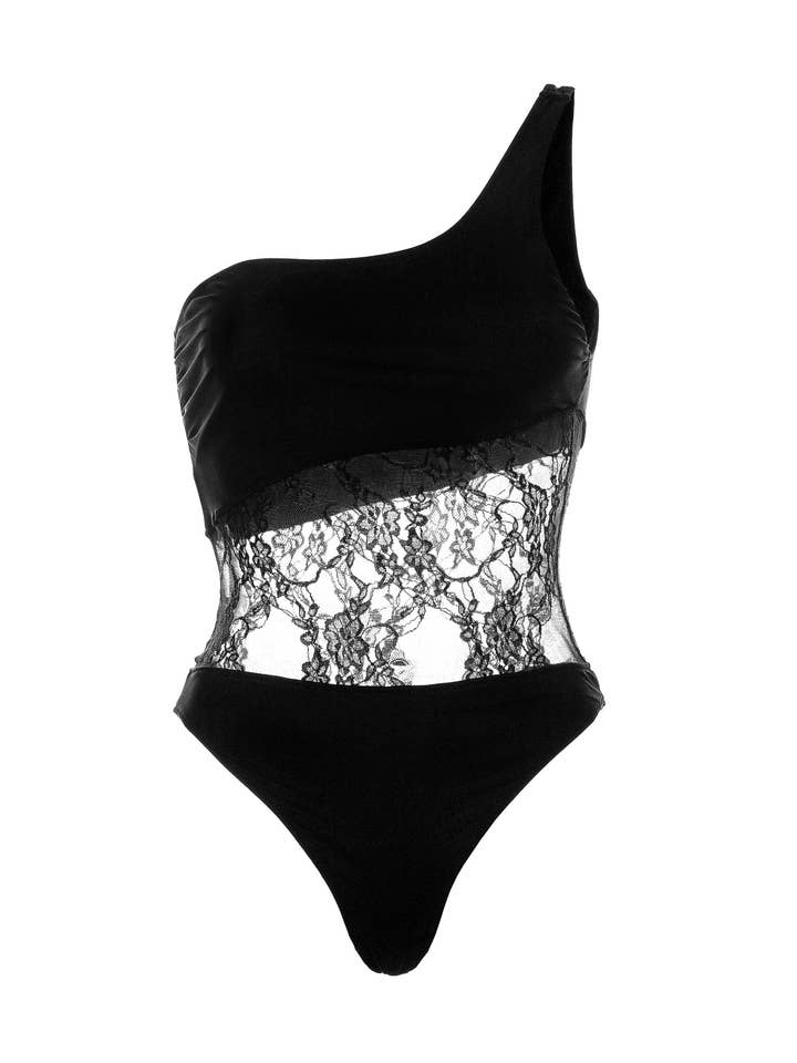 FATO DE BANHO COM ATILHOS "La Sportive" - PRETO por atacado de The Gold Key