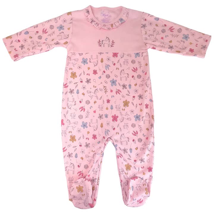 Pijama con patas de bebé con diseño de unicornios para venta al por mayor de MARCELA
