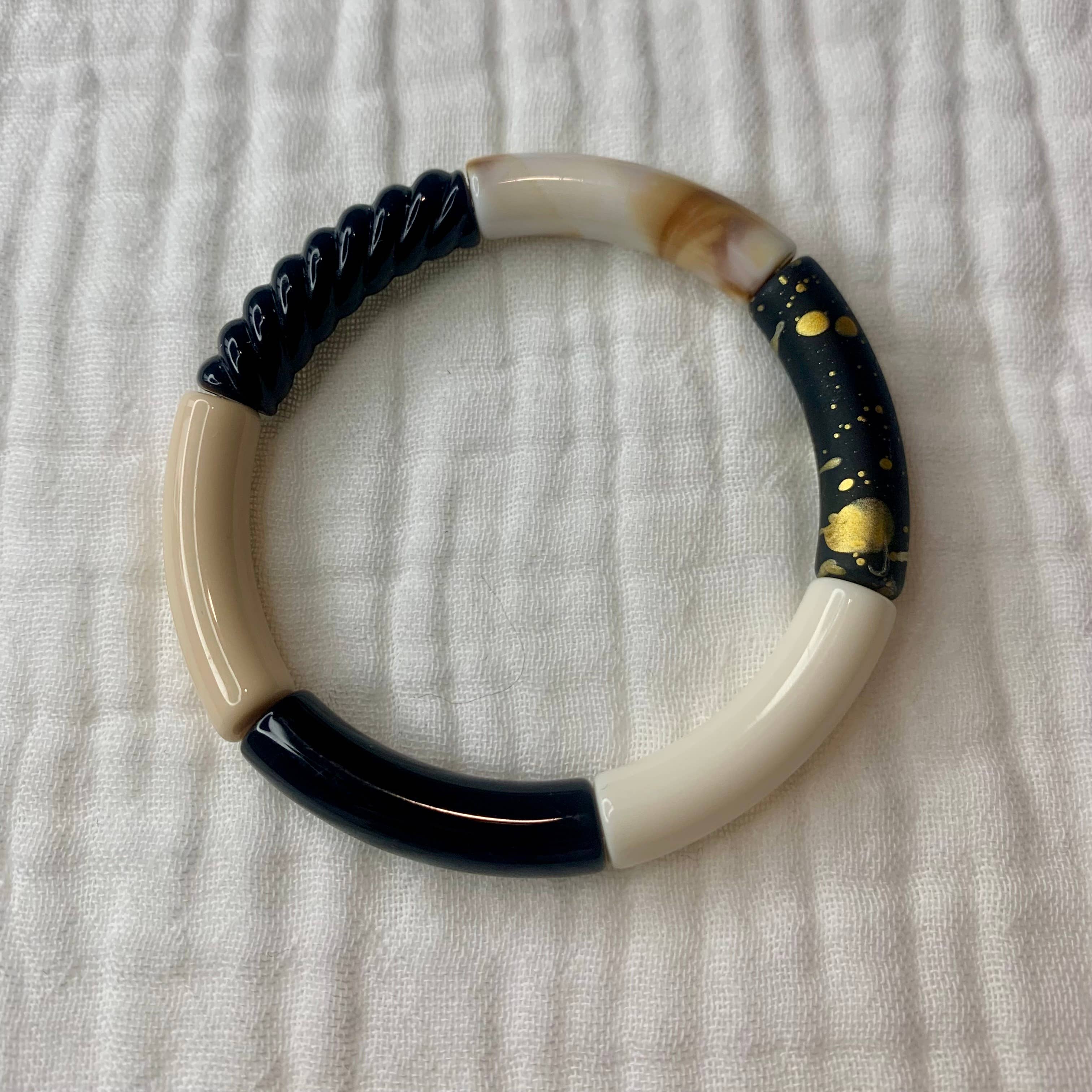 Manacreations - Wholesale Armband met kralen - Armbanden met zwarte en gouden accenten10