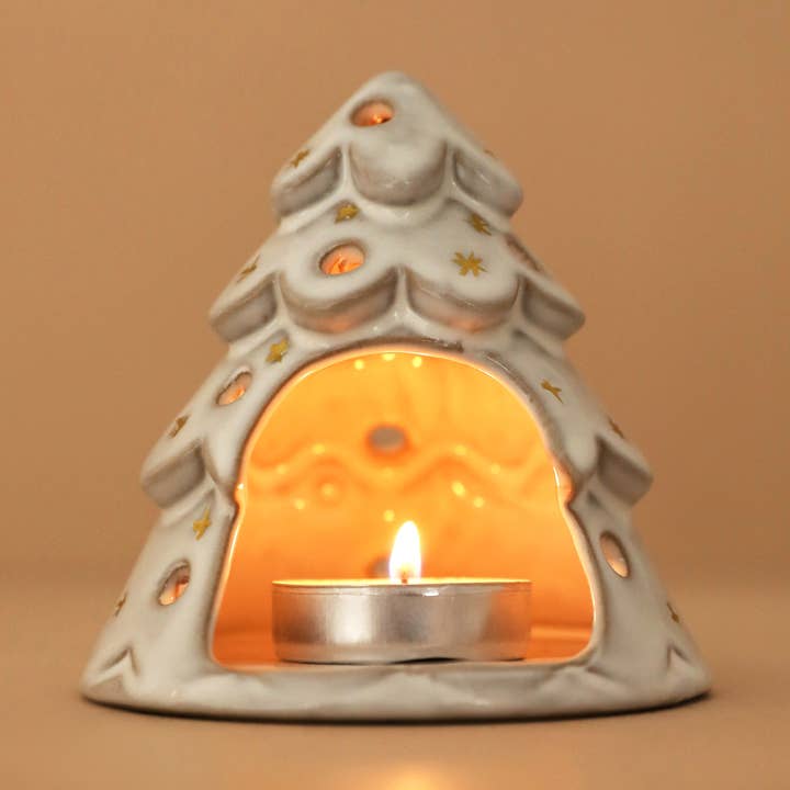 Lisa Angel - Vente Bougeoirs - Porte-bougie sapin de Noël blanc - Non disponible dans l'UE0