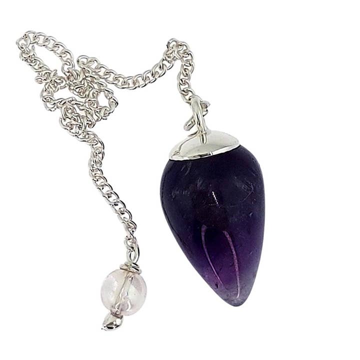 Crystal Earth Sterling - Wholesale Meditation Supplies - Sterling Pendulum - Amethyst2