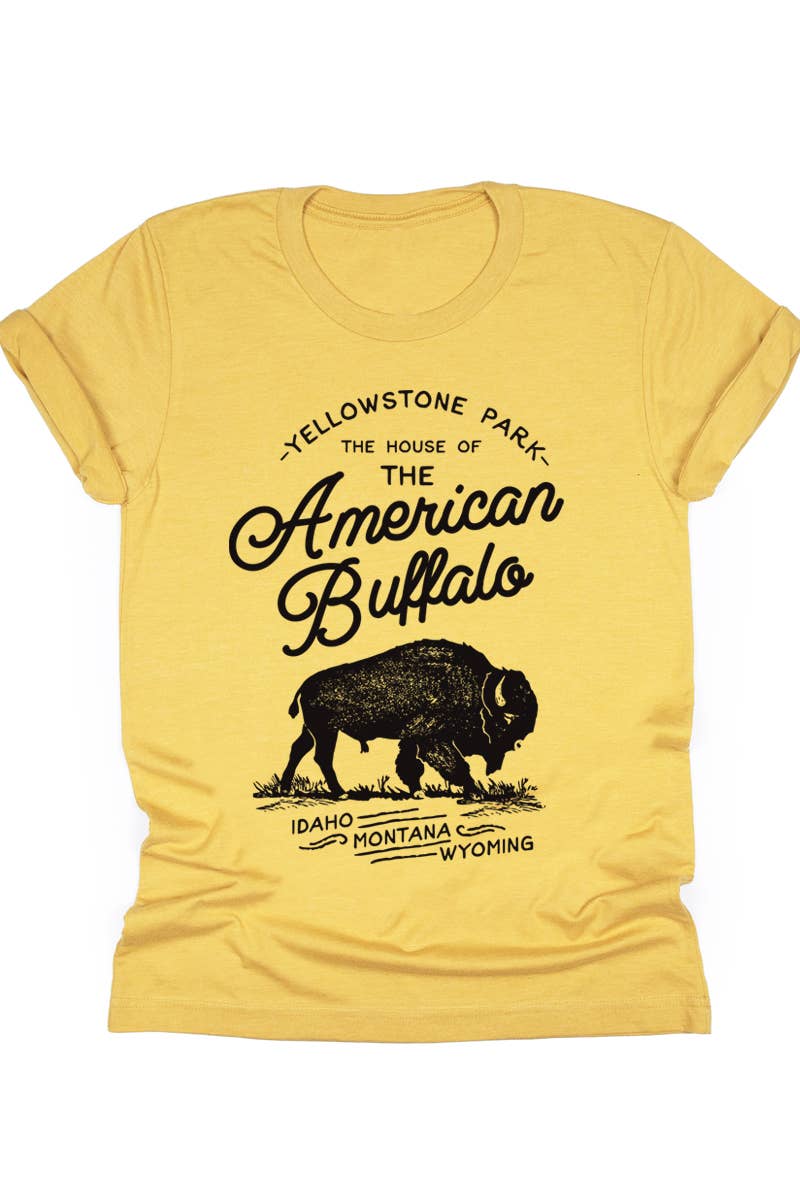 McCarty Branch Company - Wholesale Screen Printed T-Shirt - Unisex - Yellowstone Bison Western Graphic Tee1