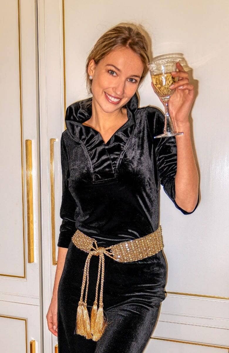 Gretchen Scott LLC – Großhandel Bluse – Damen – Ruffneck Top - Seidiger Samt9