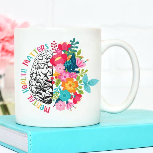 Mental Health brain | Tazze da caffè per la vendita all'ingrosso da parte di Mayan Princess custom designs