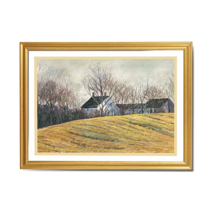 #2901G "Ferme d'Automne" une impression d'une peinture de Cindy Hendrick pour la vente par Woodfield Press