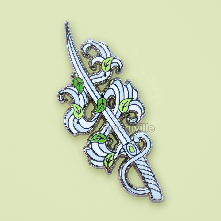 Épingle en émail Sabre de vent élémentaire pour la vente par Mochiville