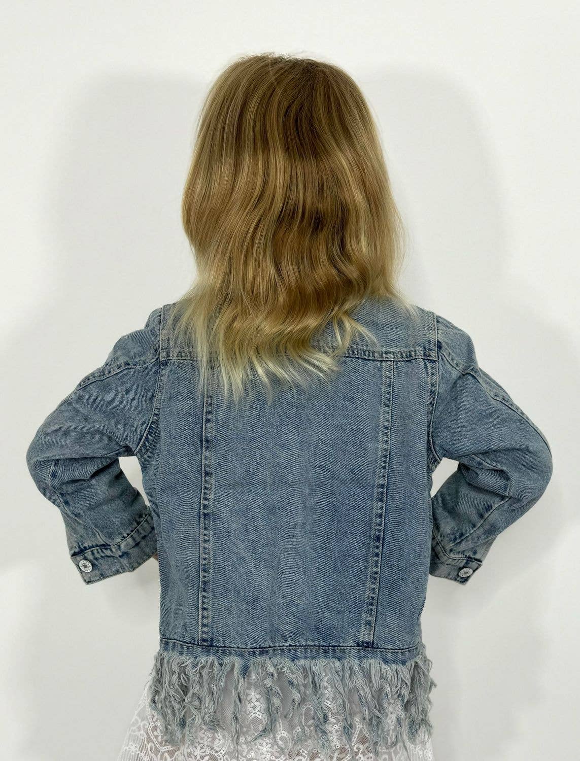 Clover Cottage - Wholesale Denim Jacket - Kids - Fringe Jean Jacket1
