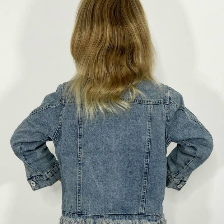 Clover Cottage - Wholesale Denim Jacket - Kids - Fringe Jean Jacket1