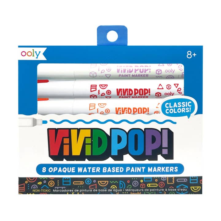OOLY - Wholesale Marker - Vivid Pop!: Opaque Water-Based Paint Markers - Classic (Set of 8)