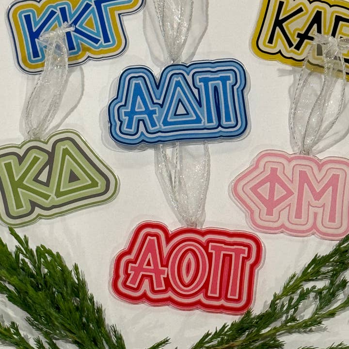 Buttongirl99 - Wholesale Ornament - Sorority Acrylic Christmas Ornament - 19 Options