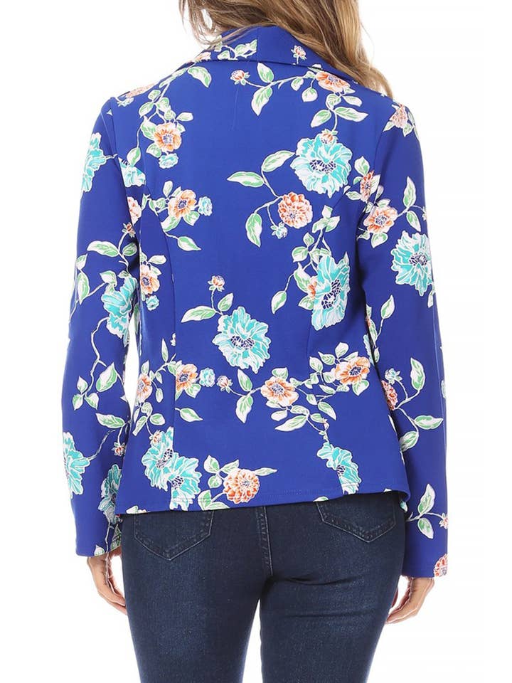 MOA COLLECTION - Wholesale Blazer - Women's - Women's Casual Print Fitted Open Front Blazer Jacket34