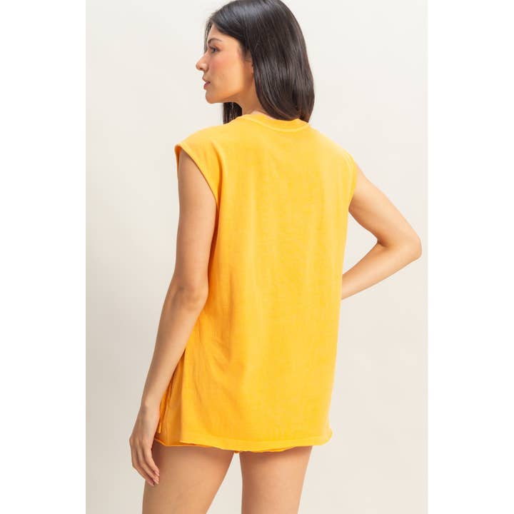 HYFVE - Wholesale Top & Short Set (NOT Loungewear) - Women's - DZ25C968-SET-Oversized Top And Shorts Matching Set