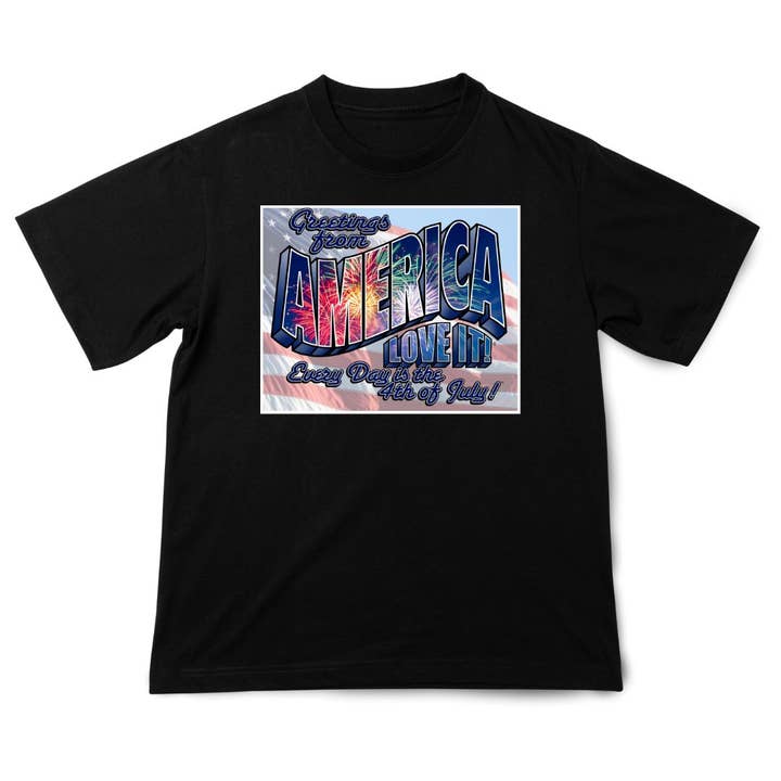 Greetings from America Love It!™ T-Shirt – America Love It™ for wholesale by Time to Apparel Co.