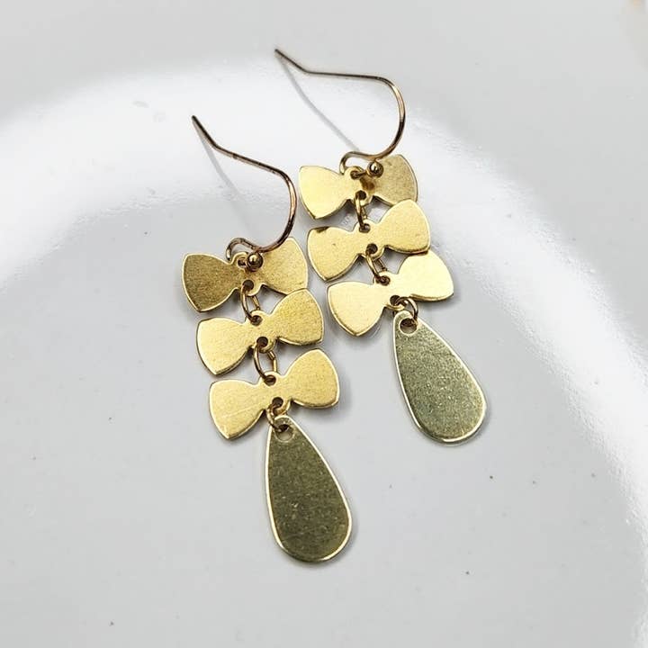 Bow and Charms Dangle and Drop Earrings for All Ages for wholesale by Sara Sela Jewelry