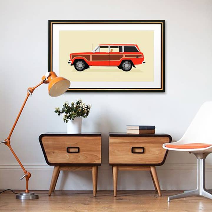 Jeep Grand Wagoneer, Red Edition - Art Print for wholesale by PREMIÈRE BASE
