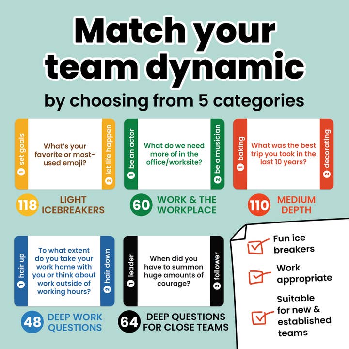 Upgraded Us - Wholesale Card Game - Conversation Cards for Coworkers - 400 Team Questions