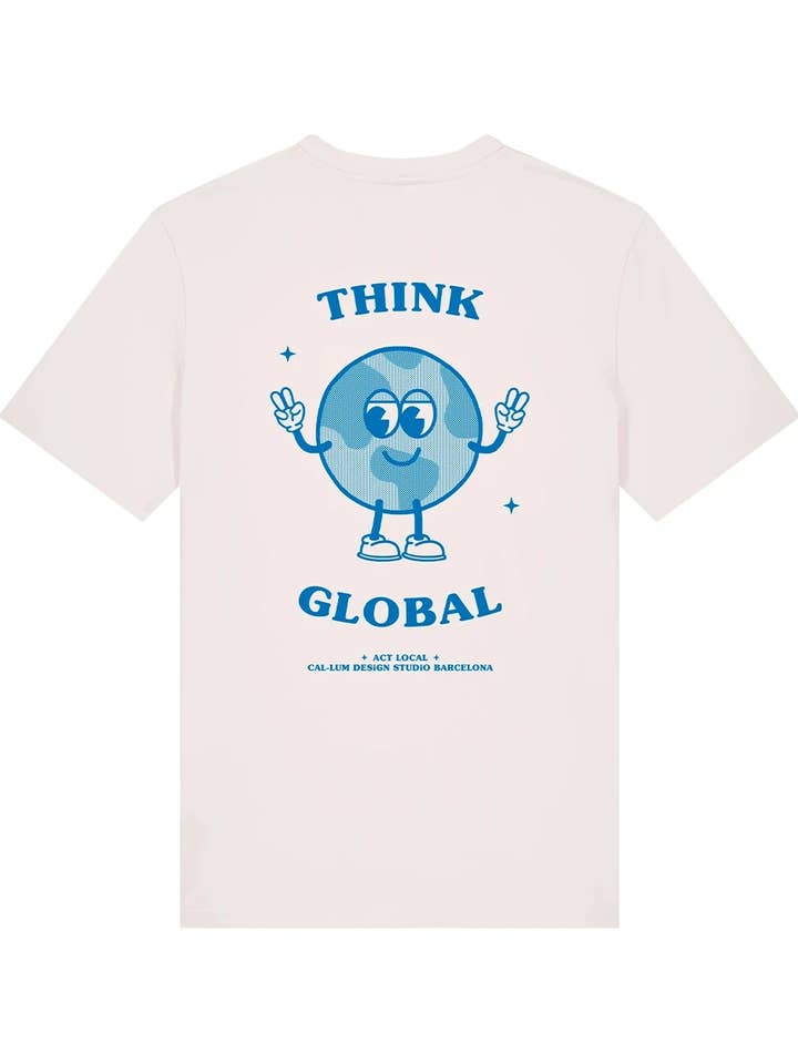 Think Global Organic Unisex T-Shirt for wholesale by cal·lum design studio