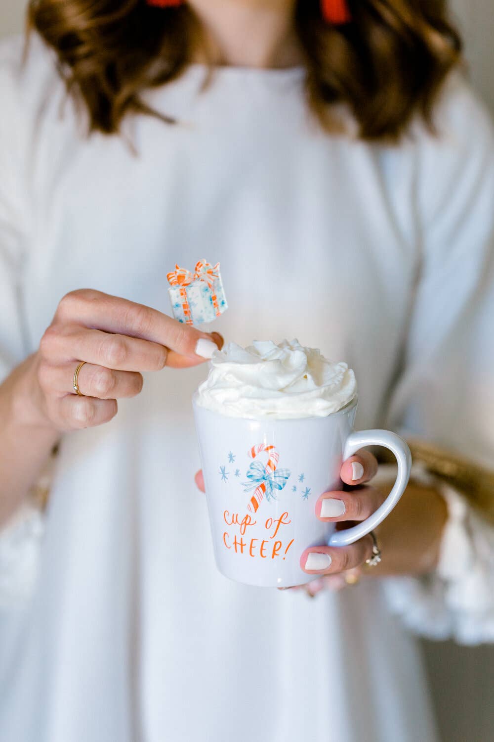 Simply Jessica Marie - Wholesale Drink Stirrer - Blue and White Christmas Watercolor Acrylic Stir Sticks4