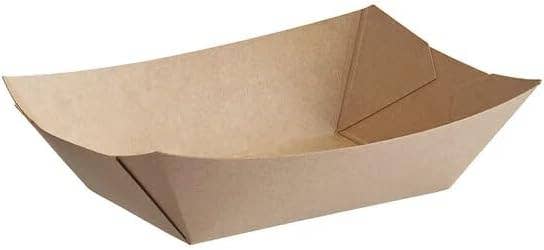 EcoQuality - Vente Assiette jetable - Bac à nourriture jetable en papier kraft brun 1/4 lb 1/2 lb 1 lb 2 lb 3 lb 5 lb2