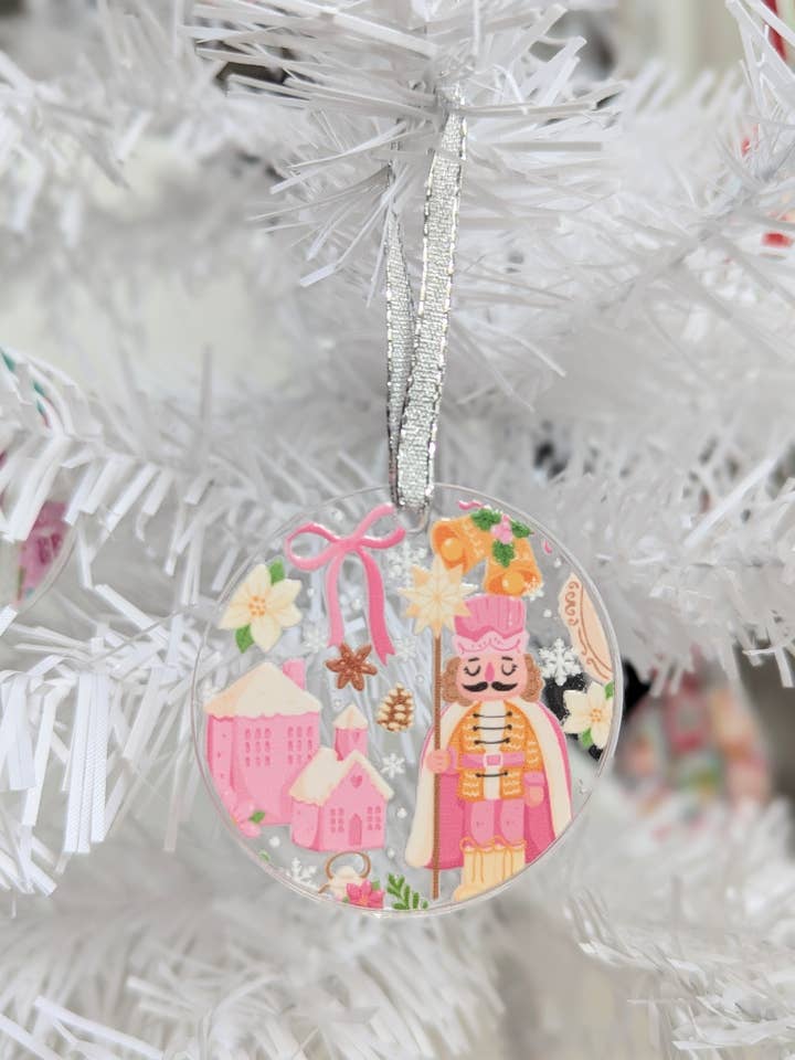 Dreamy Pink Nutcracker Christmas Ornament for wholesale by Elegance Create