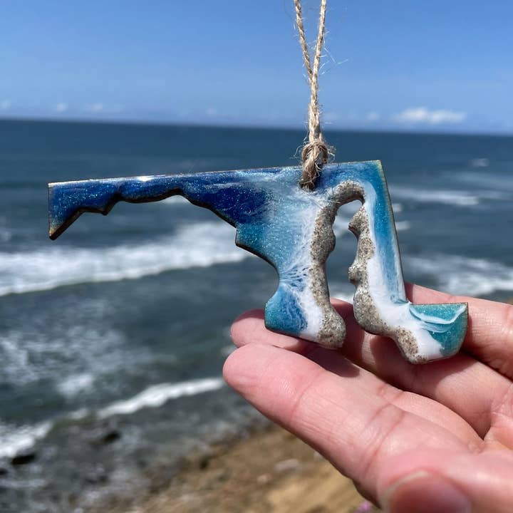 Flow Art Studios - Wholesale Ornament - Maryland State Ocean Ornament0