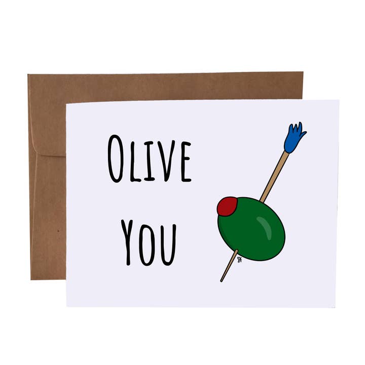 Olive du pun hälsningskort för wholesale av SKP ink